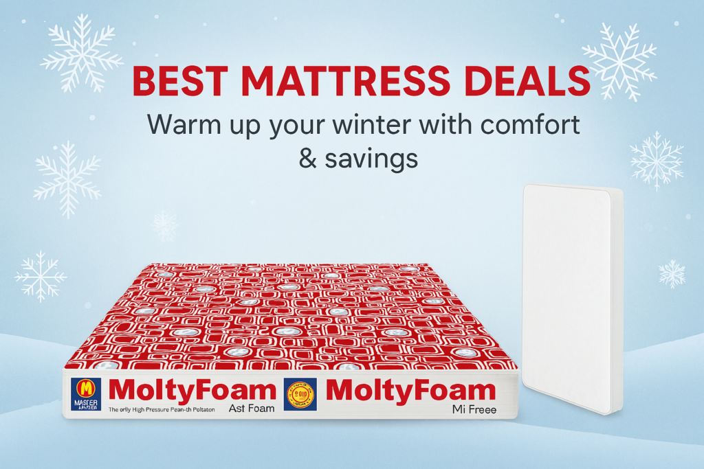 MoltyFoam Winter Mattress Deal – Buy 1 Double Mattress, Get 1 Single Free – Rs 39,800 Only